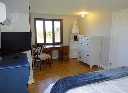 East Dennis Cape Cod vacation rental - Upstairs queen bedroom with TV, desk area
