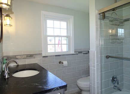 East Dennis Cape Cod vacation rental - Newly remodeled main floor bath with glass shower
