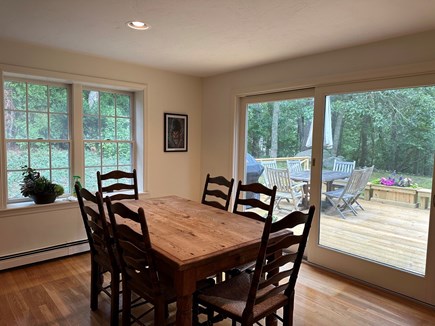 Brewster Cape Cod vacation rental - Dining area which opens to deck and kitchen.