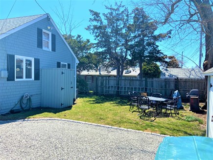 Barnstable Cape Cod vacation rental - Private back yard with outdoor shower dining