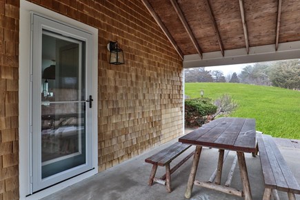 Pocasset Cape Cod vacation rental - Not shown but just beyond this wall is a huge outdoor TV!