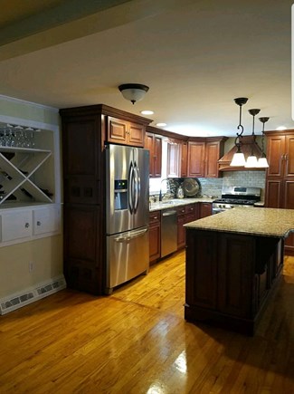 South Yarmouth  Cape Cod vacation rental - Kitchen with bar and wine cooler