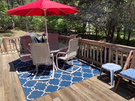 Wellfleet Cape Cod vacation rental - Deck with table for 6 and gas grill