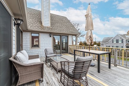 Falmouth Cape Cod vacation rental - 2nd floor deck for dining, relaxing and watching the boats