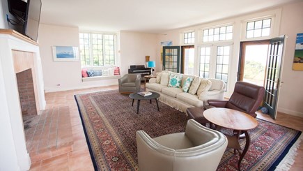 Truro Cape Cod vacation rental - Large Living room looking over Cape Cod bay