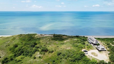 Truro Cape Cod vacation rental - Aerial View of the property and looking over Cape Cod Bay
