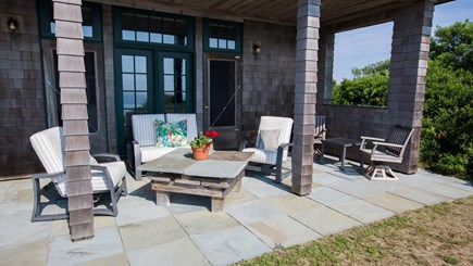 Truro Cape Cod vacation rental - Covered patio overlooking cape cod bay