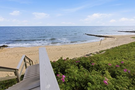 Dennis Port Cape Cod vacation rental - Stairs down to the beach