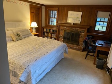 Chatham Cape Cod vacation rental - Master Bedroom  Fireplace (1 King)