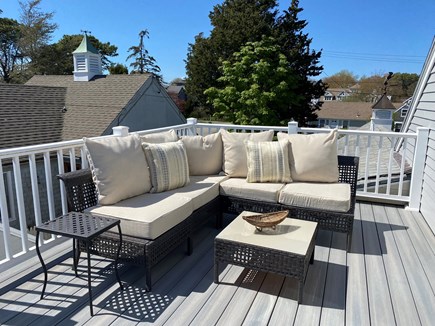 Hyannis Cape Cod vacation rental - Outdoor lounge set for summer sunsets and ocean views.