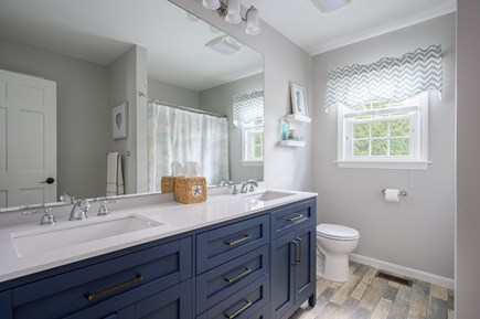 Osterville Cape Cod vacation rental - Downstairs bath with double vanity