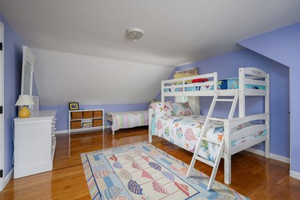 Osterville Cape Cod vacation rental - Kids bunk room offering 1 Full bed (bottom bunk) and 3 Twin beds