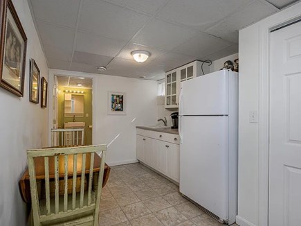 Brewster Cape Cod vacation rental - Finished basement kitchen efficiency with full bath and lounge.