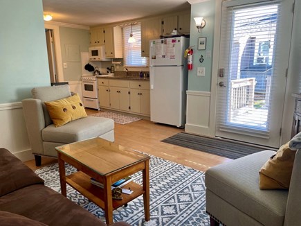 Hyannis Cape Cod vacation rental - livingroom/kitchen to the deck