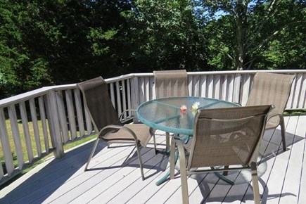 Orleans, Nauset Heights Cape Cod vacation rental - Deck with peeks of water views and abutting marsh