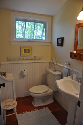 Truro Cape Cod vacation rental - Half bath for Queen BR across hall opening to upper deck