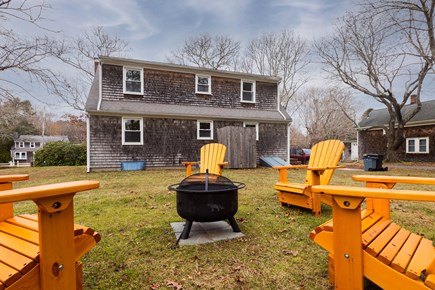 Cotuit Cape Cod vacation rental - Our backyard fire pit and seating area under the stars.