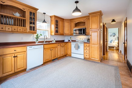 Cotuit Cape Cod vacation rental - Our kitchen with ample amenities (coffeemaker and kettle, etc.).