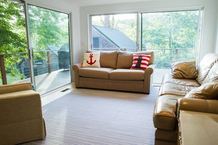 Wellfleet Cape Cod vacation rental - Living room that converts into a bedroom
