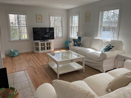 North Falmouth Cape Cod vacation rental - 1st Floor Living room with pond view