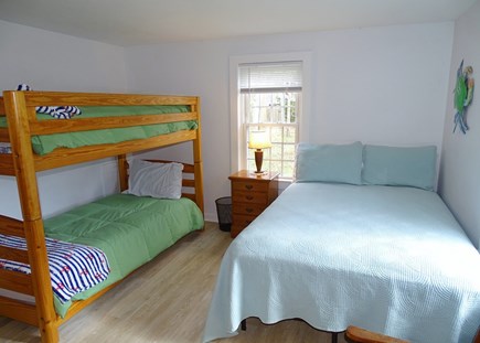 Eastham Cape Cod vacation rental - Back bedroom with full bed and bunk beds