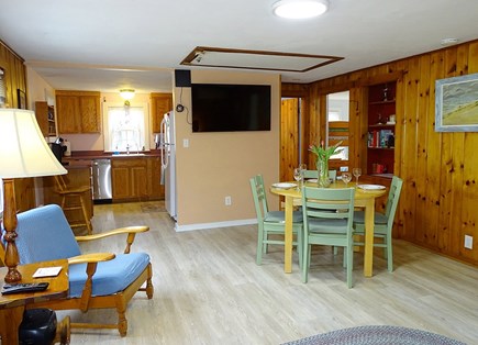 Eastham Cape Cod vacation rental - Living area facing kitchen, bath, back bedroom