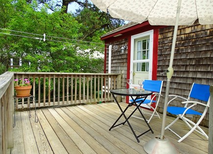 Eastham Cape Cod vacation rental - Deck off Main bedroom, facing private back yard
