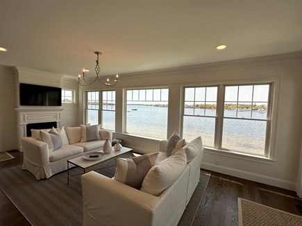 Wareham MA vacation rental - Living room with spectacular water views
Gas Fire Place/ SmartTV