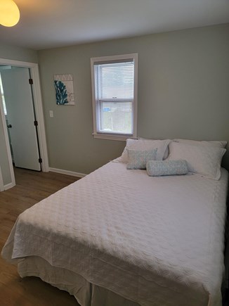 Dennisport Cape Cod vacation rental - Primary BR with a/c unit and ceiling fan