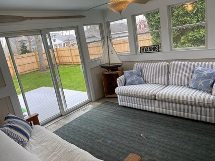 West Hyannisport Cape Cod vacation rental - Sunroom with futon