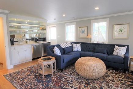 Osterville Cape Cod vacation rental - Family room above garage with bar, game table, and TV