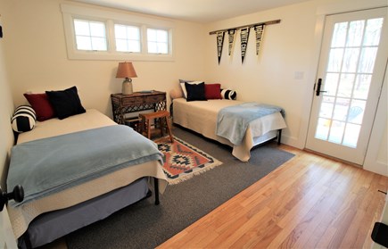 Wellfleet Cape Cod vacation rental - twin trundle bedrooms with access to the deck