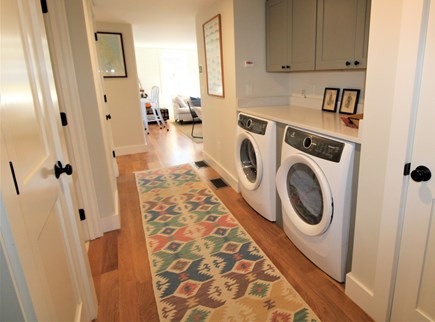 Wellfleet Cape Cod vacation rental - hallway with laundry