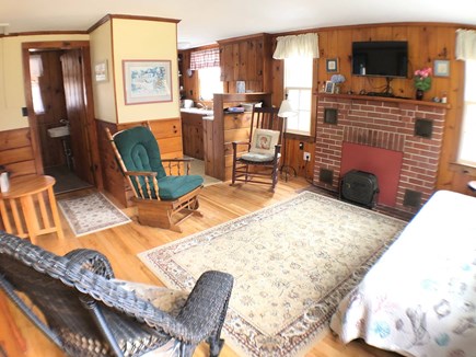 4 Knowles Way, Orleans Cape Cod vacation rental - Family room with bathroom and kitchen in background