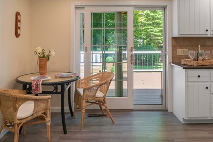 Osterville Cape Cod vacation rental - Kitchen with sliding door to large deck