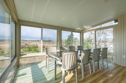 Sagamore Beach Cape Cod vacation rental - Sunroom with sliding large windows for a great breeze.