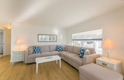 Sagamore Beach Cape Cod vacation rental - Living room sectional.