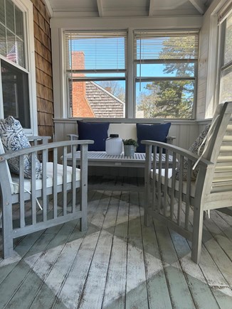 Dennis Port Cape Cod vacation rental - Enclosed front porch seating area