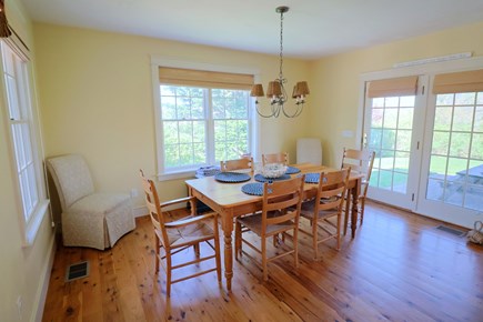 East Dennis Cape Cod vacation rental - Dining with slider to rear patio