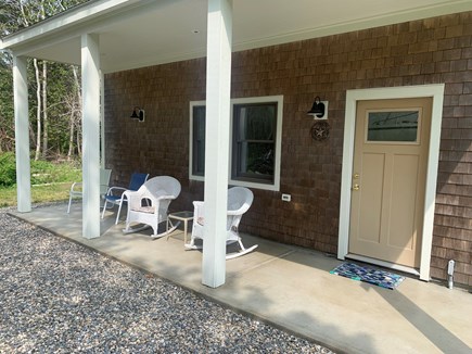 Orleans Cape Cod vacation rental - Covered garage porch...always great - rain or shine.
