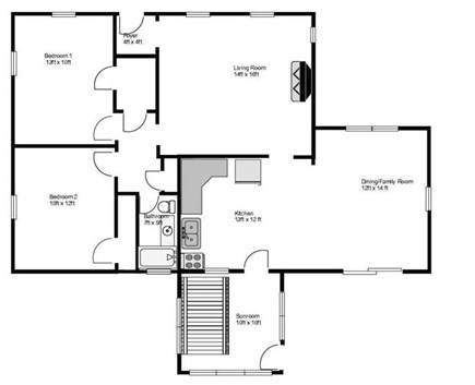 Falmouth Cape Cod vacation rental - Cape House - floor plan