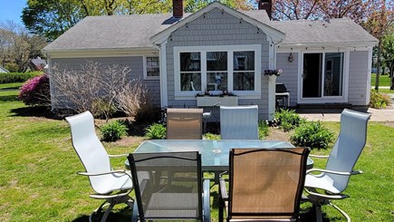 Falmouth Cape Cod vacation rental - Backyard – patio, grill, and eating area