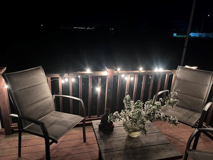 Yarmouth, Lewis Bay Cape Cod vacation rental - Deck at night
