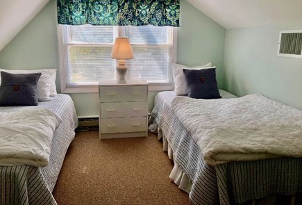Orleans Cape Cod vacation rental - Upstairs bedroom with two twin beds (above a spiral staircase)