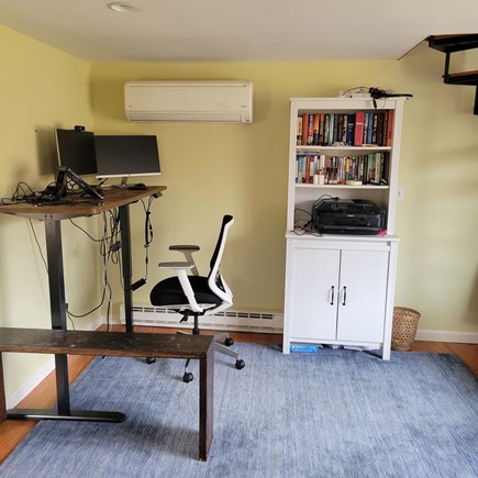 Orleans Cape Cod vacation rental - Office with standing (or sitting) desk and two monitors