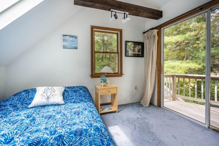 Eastham Cape Cod vacation rental - Bedroom with Skylight, Private Deck, and Fan