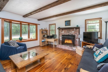 Eastham Cape Cod vacation rental - Spacious Den with Fireplace, TV, Music,  A/C Unit , and Fan