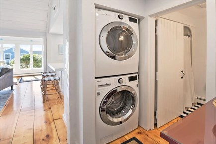 New Seabury Cape Cod vacation rental - Hall with full size laundry and bathroom entry