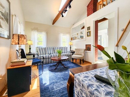 Harwich Cape Cod vacation rental - Spacious livingroom with tv and pull-out sofa.