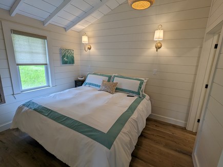 Wellfleet Cape Cod vacation rental - King bedroom with wall mount TV, SAATVA adjustable mattress